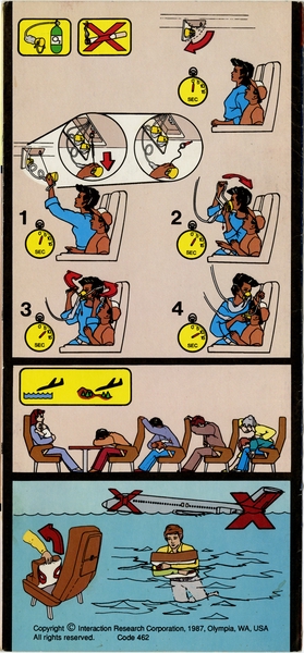 Image: safety information card: USAir, Douglas DC-9