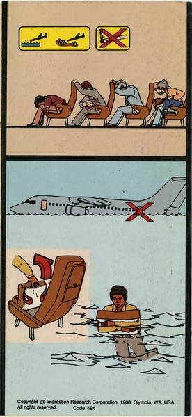 Image: safety information card: USAir, British Aerospace BAe-146