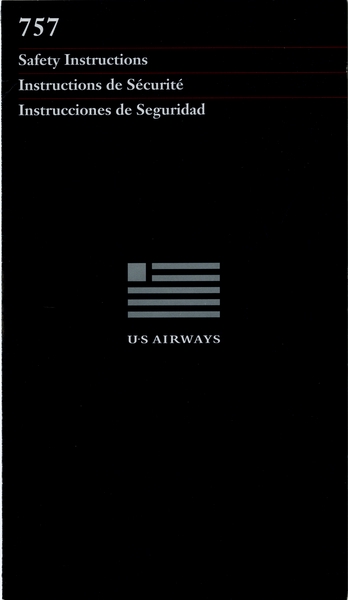Image: safety information card: US Airways, Boeing 757