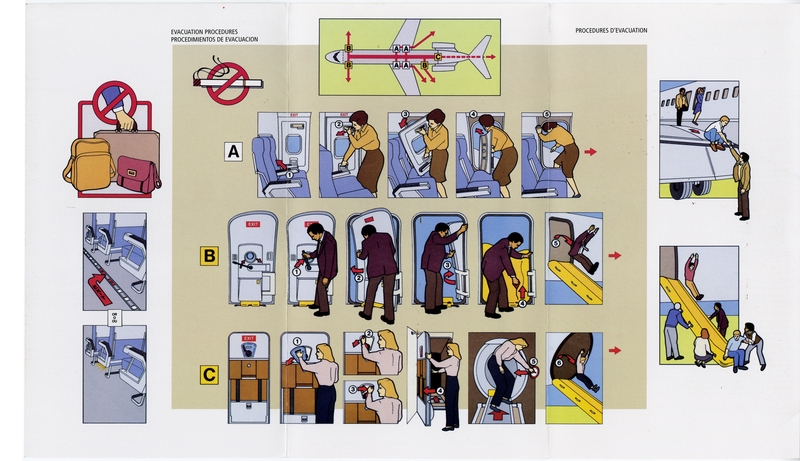 Image: safety information card: US Airways, McDonnell Douglas MD-80