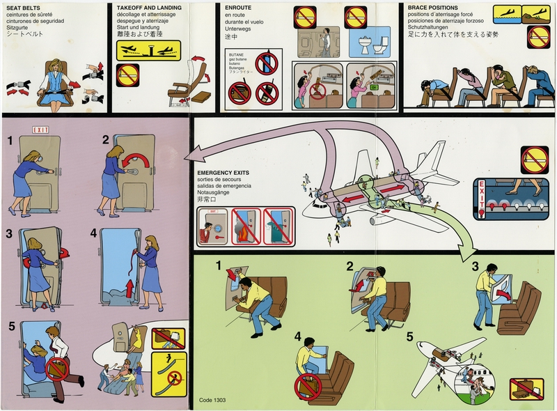 Image: safety information card: Viscount Air, Boeing 737