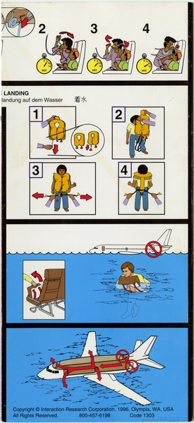 Image: safety information card: Viscount Air, Boeing 737