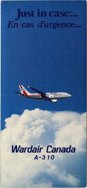 Image: safety information card: Wardair Canada, Airbus A310