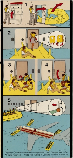 Image: safety information card: Wardair Canada, Airbus A310