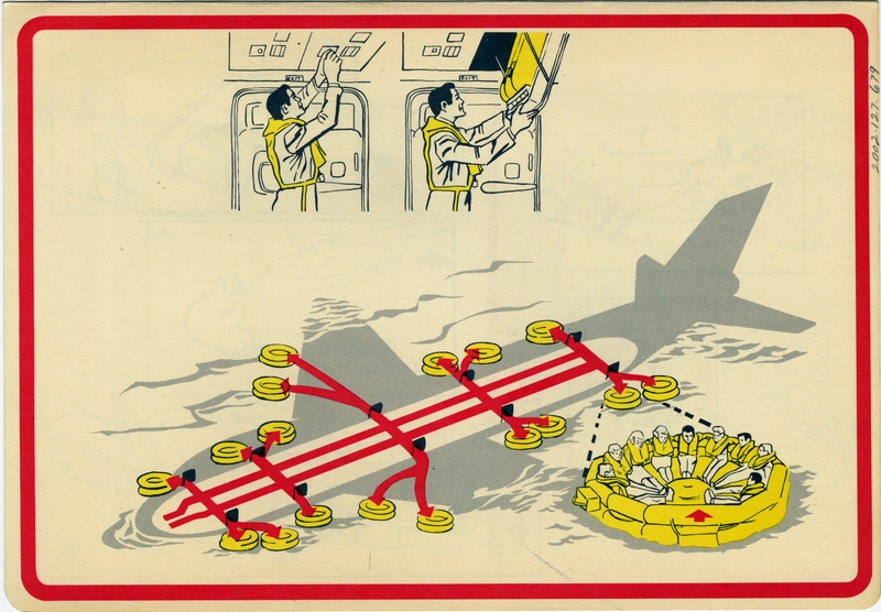 Image: safety information card: World Airways, Boeing 747