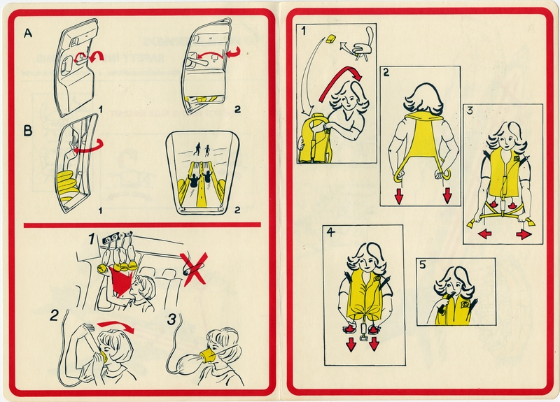 Image: safety information card: World Airways, Boeing 747