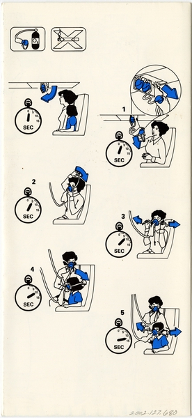 Image: safety information card: McDonnell Douglas MD-80 UDF Demonstrator