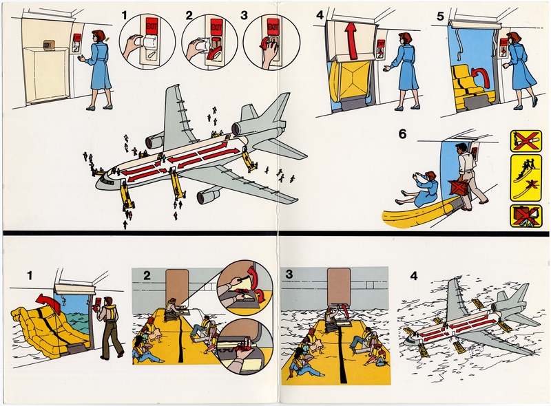 Image: safety information card: United Airlines, Lockheed L-1011 TriStar