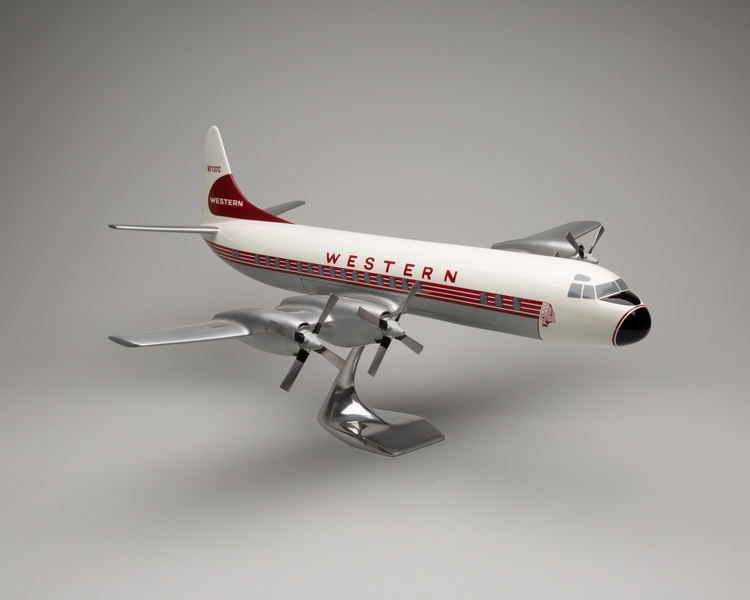 Image: model airplane: Western Air Lines, Lockheed L-188 Electra