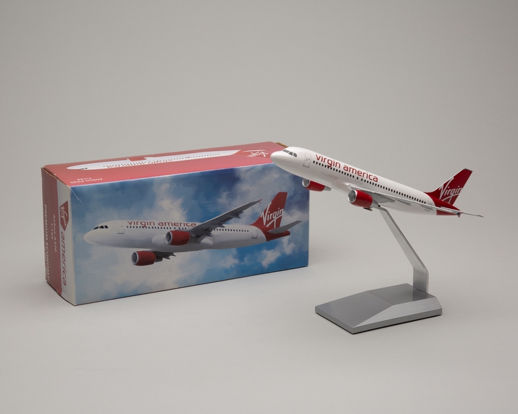 Image: model airplane: Virgin America, Airbus A320