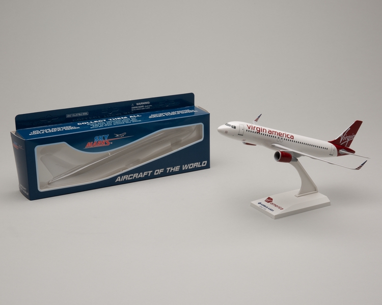 Image: model airplane: Virgin America, Airbus A320
