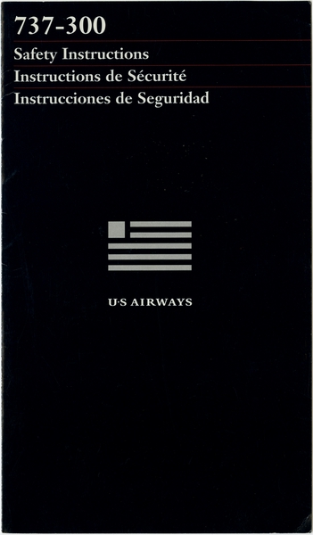 Image: safety information card: US Airways, Boeing 737-300