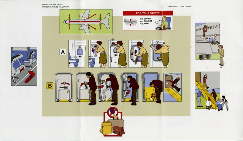 Image: safety information card: US Airways, Boeing 737-300