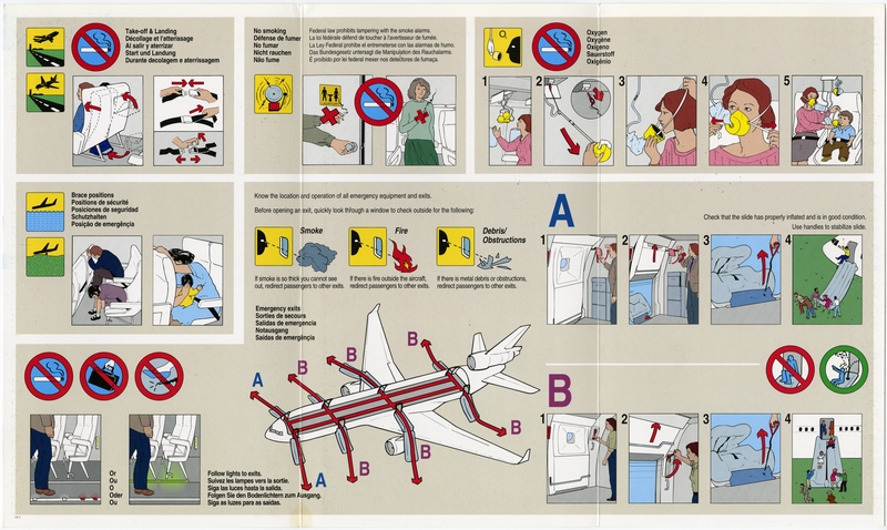 Image: safety information card: World Airways, McDonnell Douglas MD-11