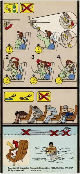 Image: safety information card: USAir, McDonnell Douglas MD-80