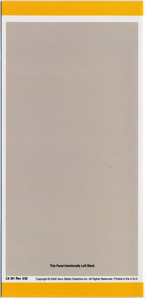 Image: safety information card: United Airlines, Boeing 737-500