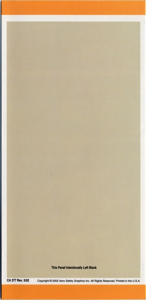 Image: safety information card: United Airlines, Airbus A320