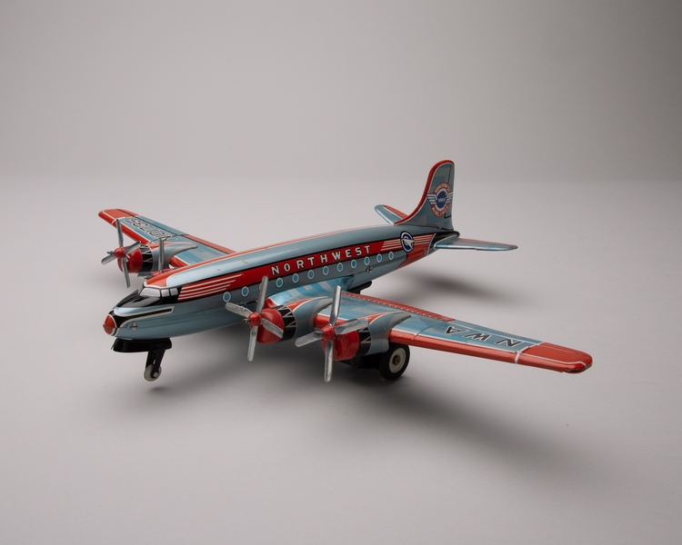Image: toy airplane: Northwest Airlines, Douglas DC-4