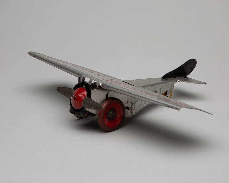 Image: toy airplane: variant of Charles Lindbergh's "Spirit of St. Louis"