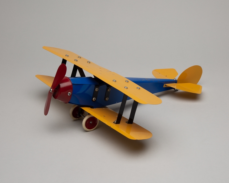 Image: toy airplane: single engine biplane