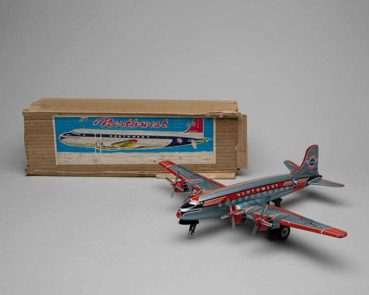 Image: toy airplane: Northwest Airlines, Douglas DC-4