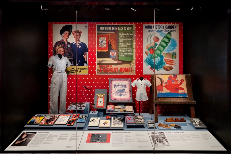 Image: Installation view of "Rosie the Riveter: Womanpower in Wartime"