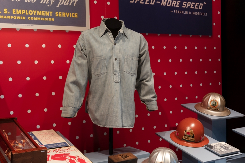 Image: Installation view of "Rosie the Riveter: Womanpower in Wartime"