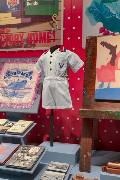 Image: Installation view of "Rosie the Riveter: Womanpower in Wartime"