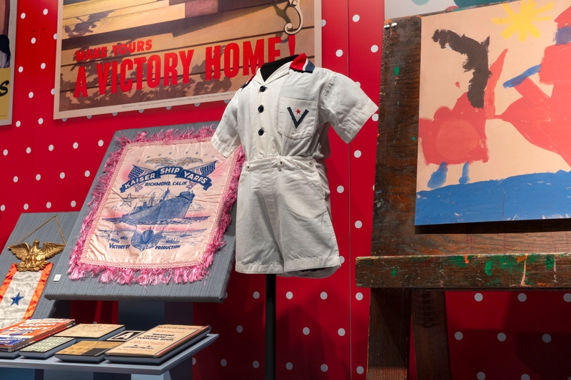 Image: Installation view of "Rosie the Riveter: Womanpower in Wartime"