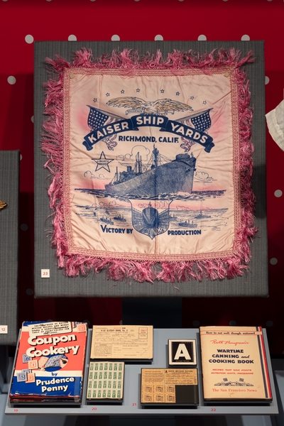 Image: Installation view of "Rosie the Riveter: Womanpower in Wartime"