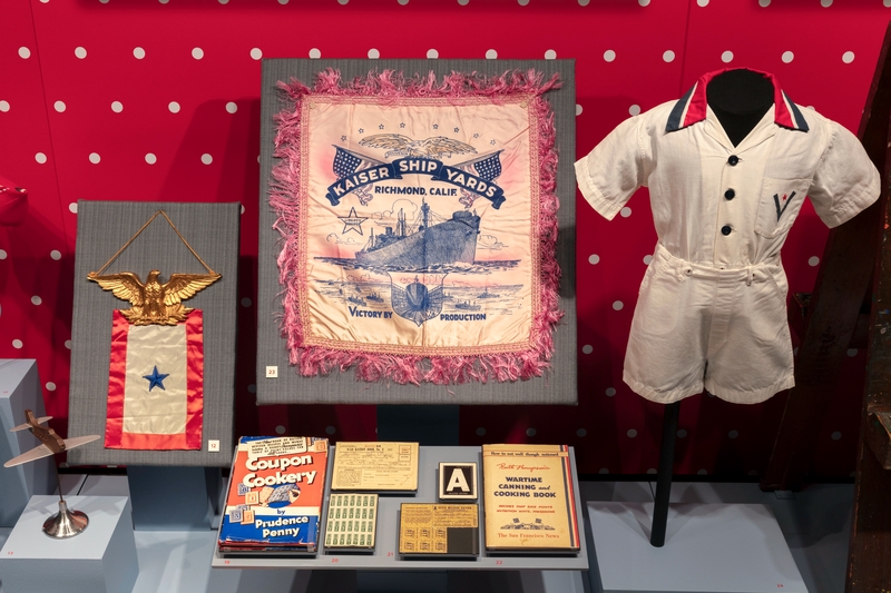 Image: Installation view of "Rosie the Riveter: Womanpower in Wartime"