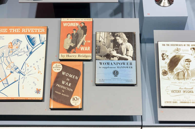 Image: Installation view of "Rosie the Riveter: Womanpower in Wartime"