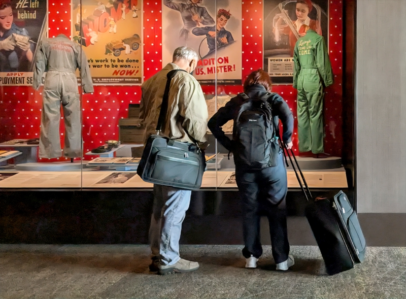 Image: Installation view of "Rosie the Riveter: Womanpower in Wartime"