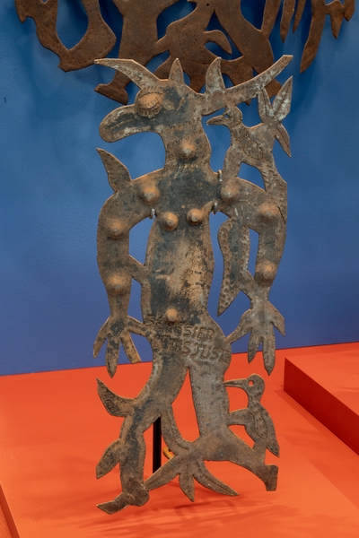 Image: Installation view of "The Enduring Spirit of Haitian Metal Sculpture"
