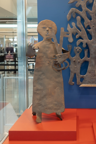 Image: Installation view of "The Enduring Spirit of Haitian Metal Sculpture"