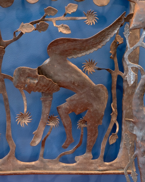 Image: Installation view of "The Enduring Spirit of Haitian Metal Sculpture"