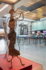 Image: Installation view of "The Enduring Spirit of Haitian Metal Sculpture"