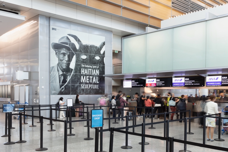 Image: Installation view of "The Enduring Spirit of Haitian Metal Sculpture"