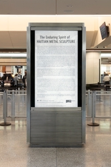 Image: Installation view of "The Enduring Spirit of Haitian Metal Sculpture"