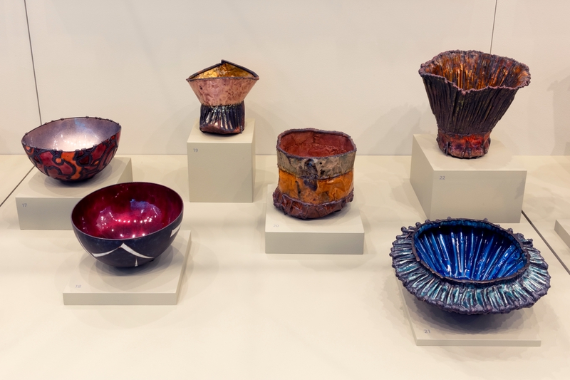Image: Installation view of "June Schwarcz: Unconventional Enamels "