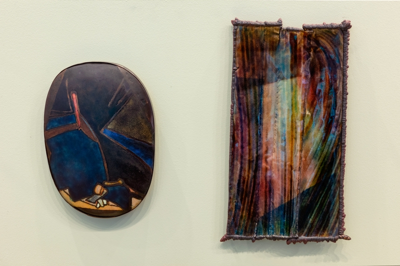 Image: Installation view of "June Schwarcz: Unconventional Enamels "