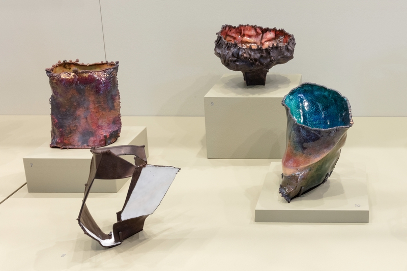 Image: Installation view of "June Schwarcz: Unconventional Enamels "