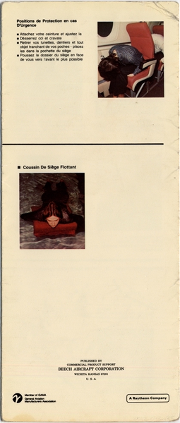 Image: safety information card: Beechcraft 1900C