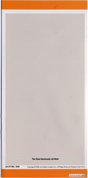 Image: safety information card: United Airlines, Airbus A320