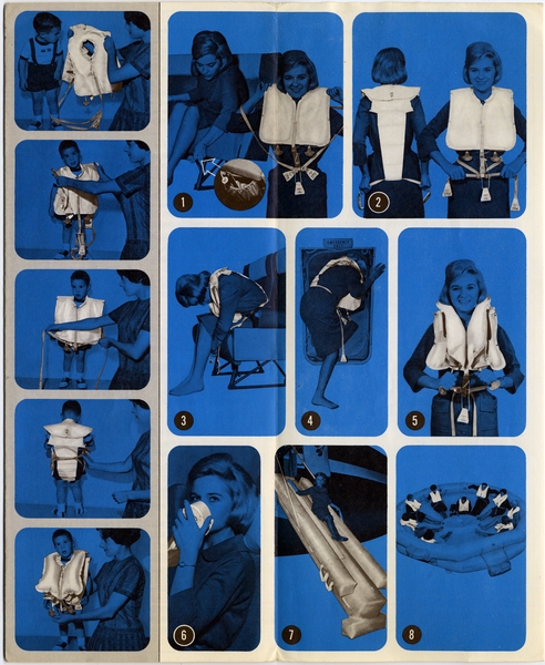 Image: safety information card: Pan American World Airways, Boeing 707