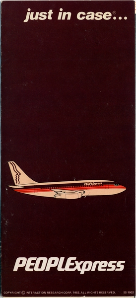 Image: safety information card: PEOPLExpress, Boeing 737