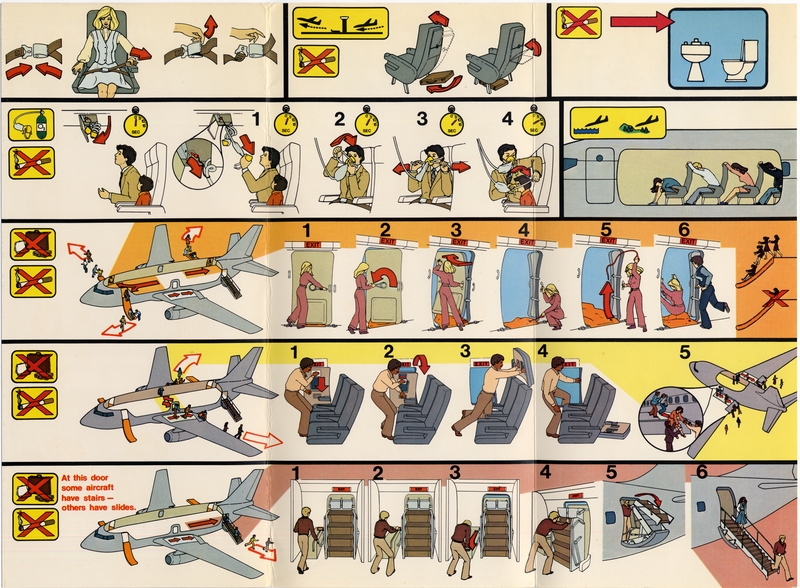 Image: safety information card: PEOPLExpress, Boeing 737