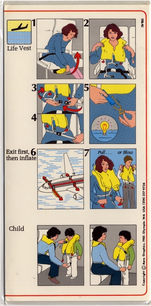 Image: safety information card: Presidential Airways, Boeing 737