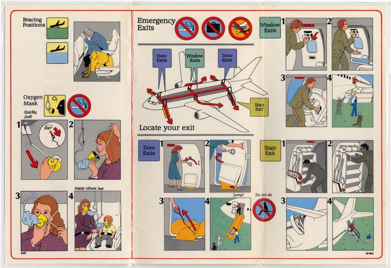 Image: safety information card: Presidential Airways, Boeing 737