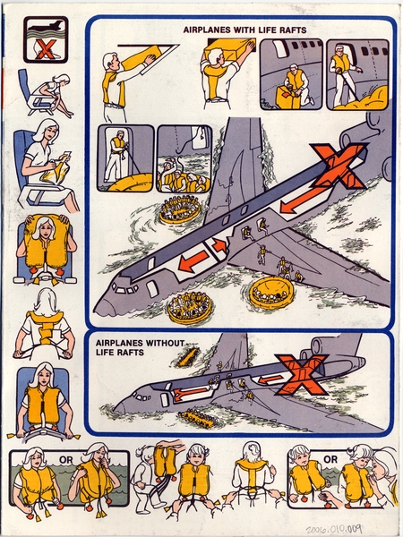 Image: safety information card: Pan American World Airways, Boeing 727-200